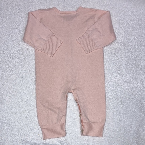Malina light pink cotton sweater knit romper 6/12m - Picture 5 of 5